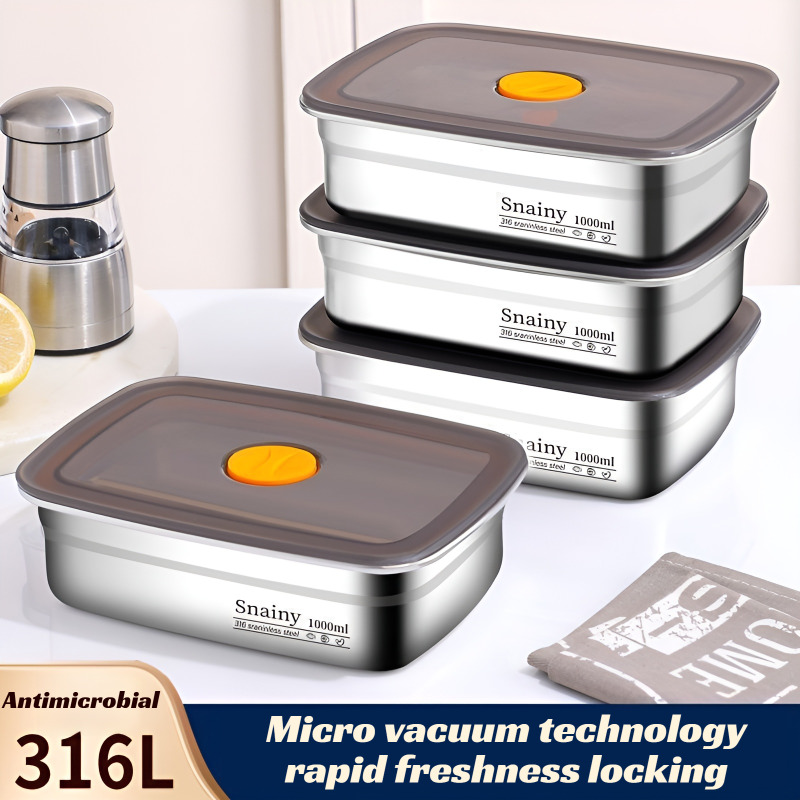 Meal Prep Containers Xl - Premium roestvrijstalen food grade lunchbox Bento-container,