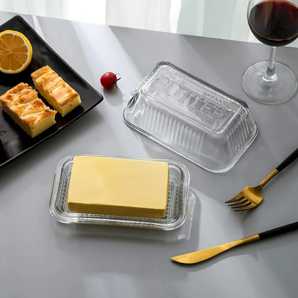 Meal Prep Glass Containers - Creatieve Heldere Botervloot Met Deksel Taart