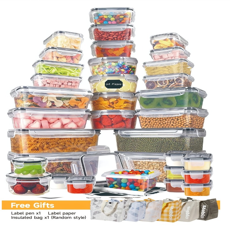 Meal Prep Glass Containers - 48-delige BPA-vrije voedselbewaarset – 24 luchtdichte