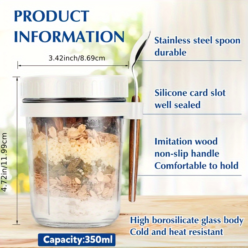 1 st/2 stks Glazen Havermout B - Salad Container Jar recensie en prijs