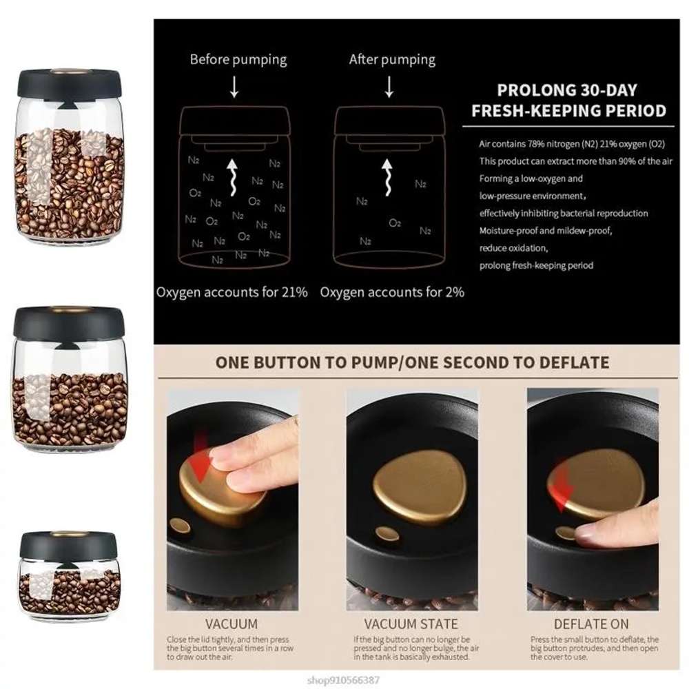 1pack Koffiebonenopslagcontain - Meal Prep Glass Containers recensie en prijs