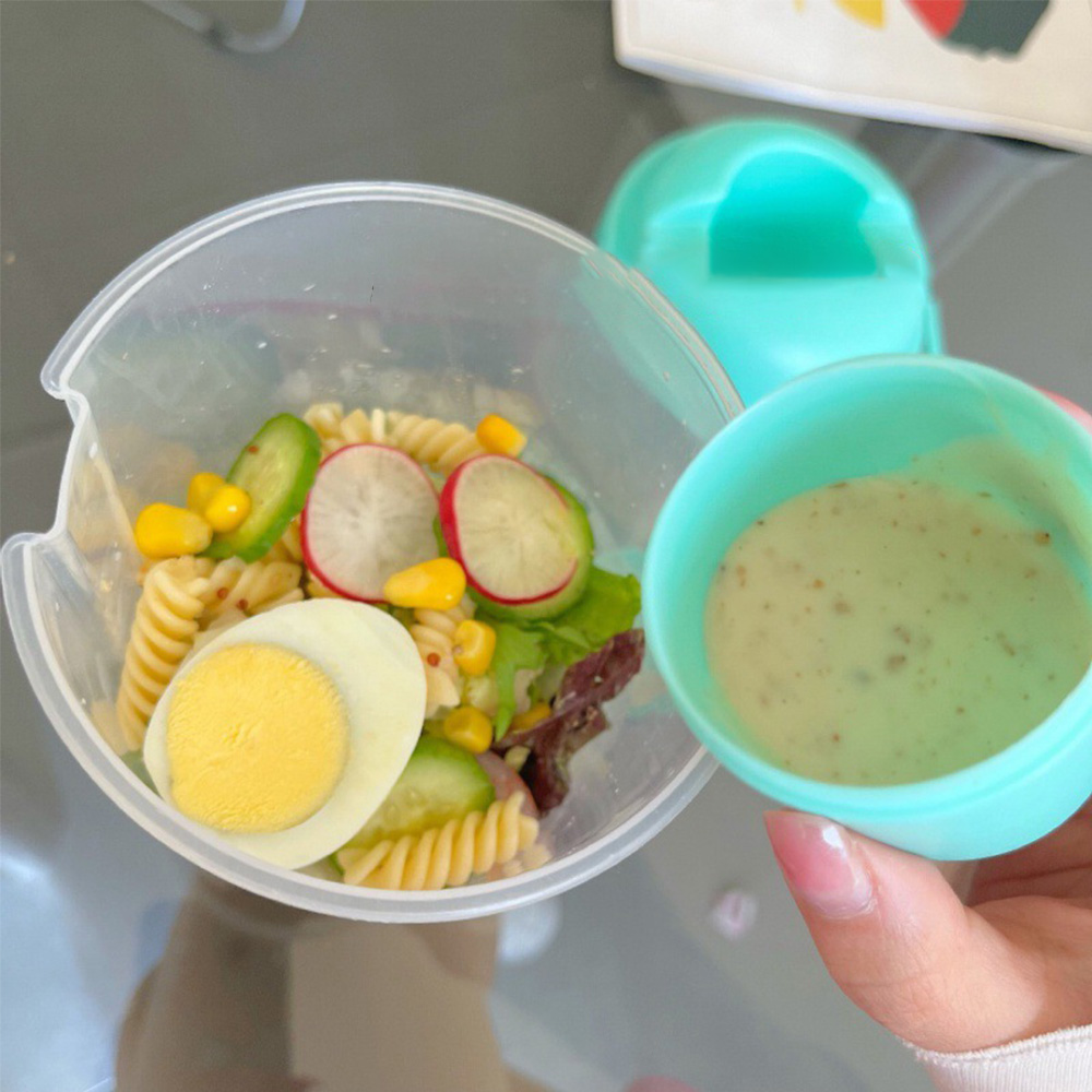 1 Stuk Wit/Groen Draagbare Fle - Salad Container Jar recensie en prijs