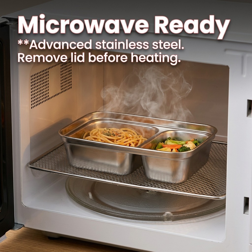 Microgolfbestendige 304 roestv - Meal Prep Containers recensie en prijs