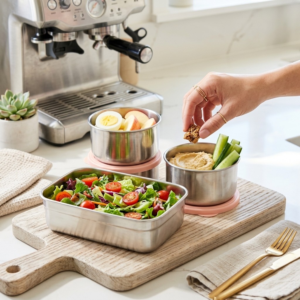 Microgolfbestendige 304 roestv - Meal Prep Containers recensie en prijs