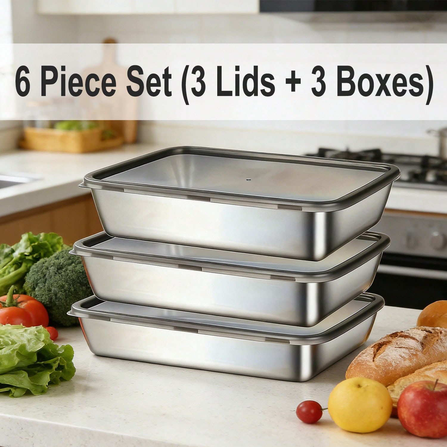 6-delige (3 dozen + 3 deksels) - Meal Prep Easy recensie en prijs