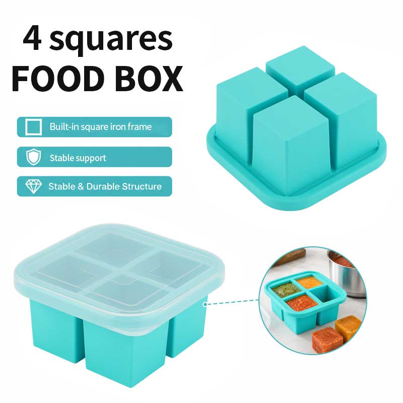 Silicone opbergdoos met 4 comp - Meal Prep Easy recensie en prijs