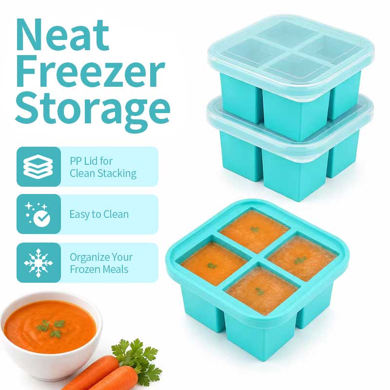 Silicone opbergdoos met 4 comp - Meal Prep Easy recensie en prijs