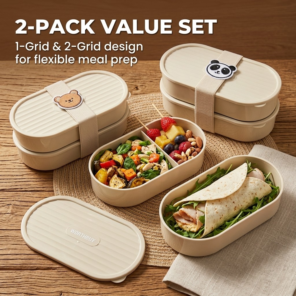 2 stks/set Cartoon Kids Bento  - Meal Prep Containers recensie en prijs