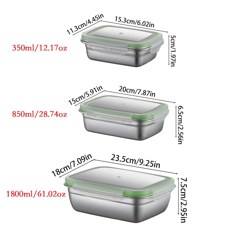 Lunchbox-set van 304 roestvrij - Meal Prep Containers recensie en prijs