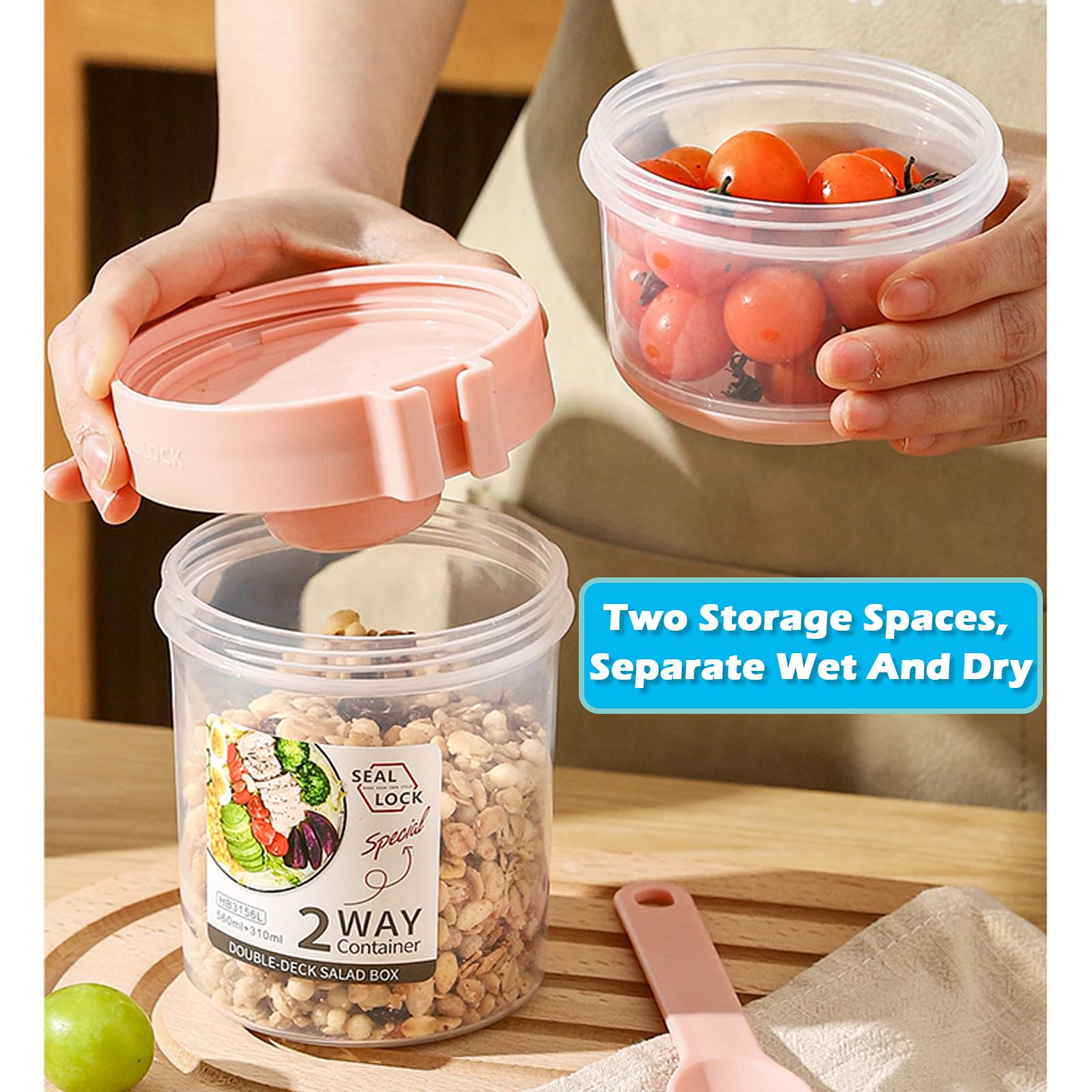SoftAura Ontbijt To Go Bekers  - Salad Container Jar recensie en prijs