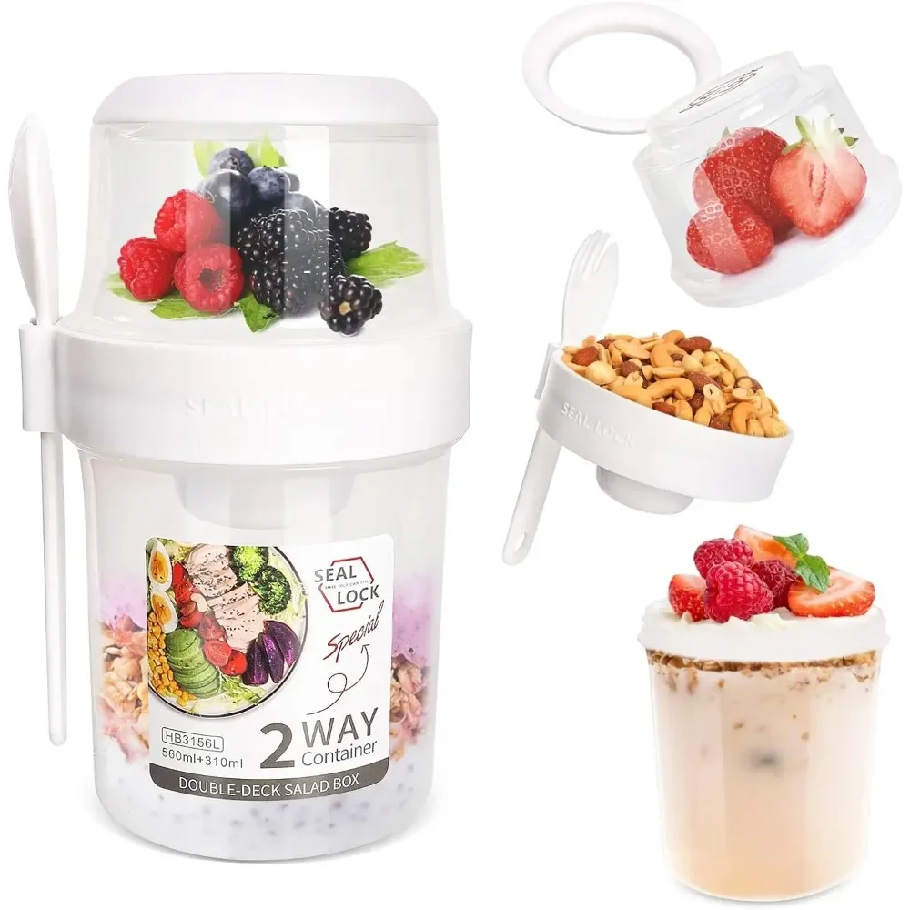 Saladekop Ontbijtbekers Draagb - Salad Container Jar recensie en prijs
