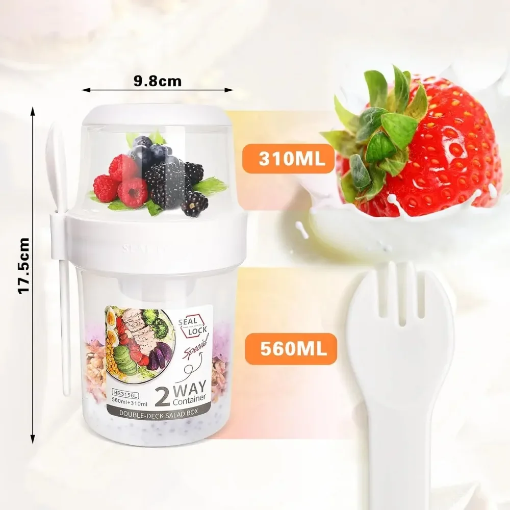 Saladekop Ontbijtbekers Draagb - Salad Container Jar recensie en prijs