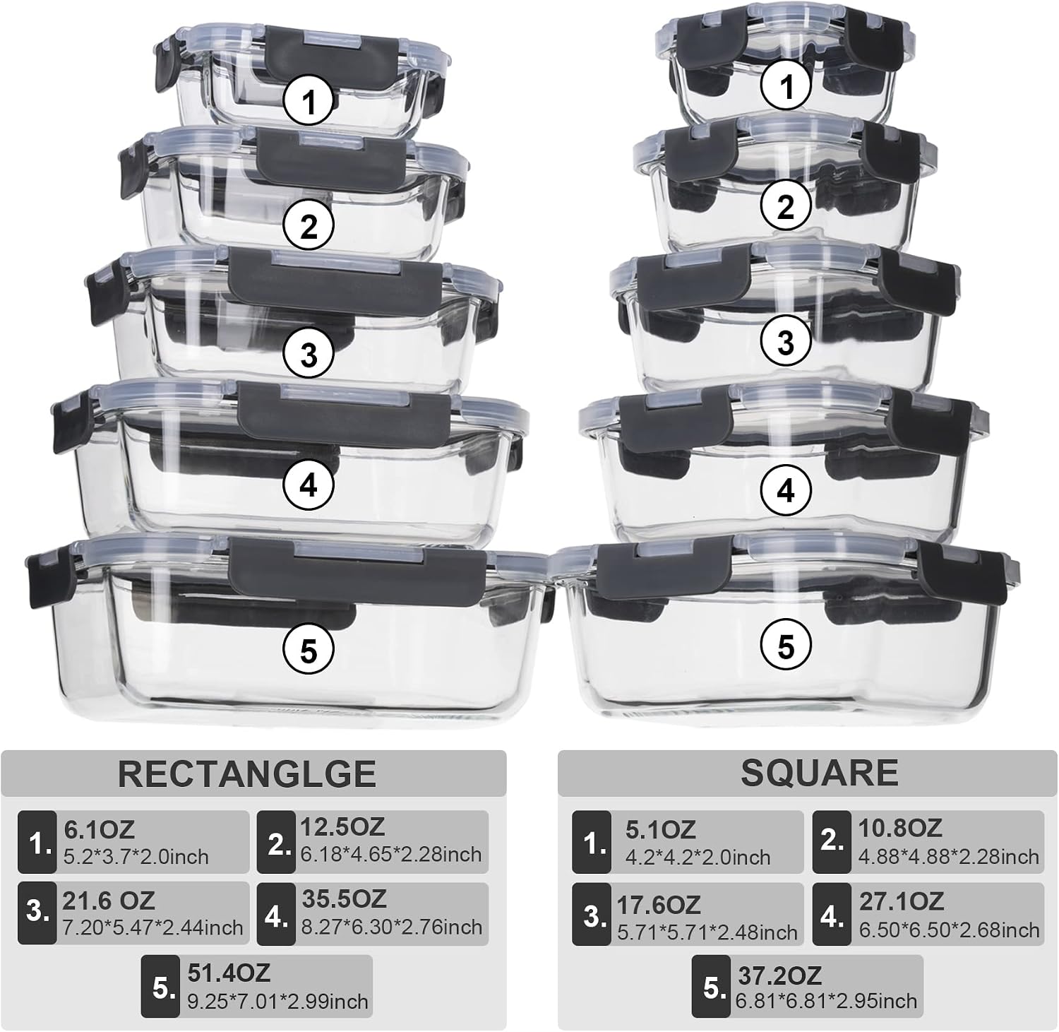 Glazen voedselbewaarcontainers - Meal Prep Easy recensie en prijs