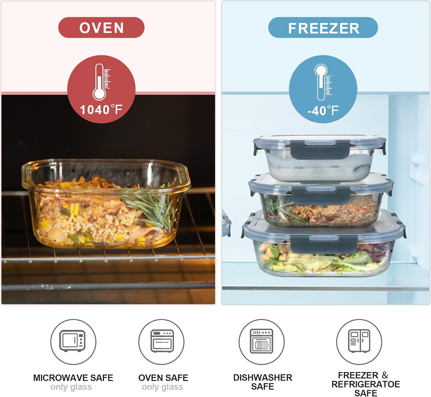 Glazen voedselbewaarcontainers - Meal Prep Easy recensie en prijs