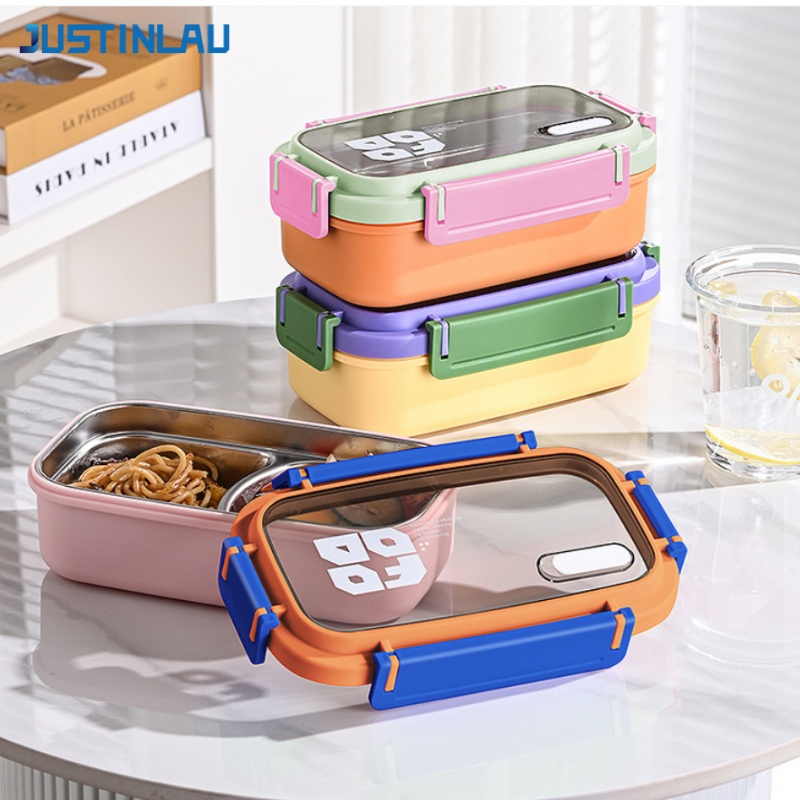 JUSTINLAU 2 Grid Bento Box Roe - Salad Container Jar recensie en prijs
