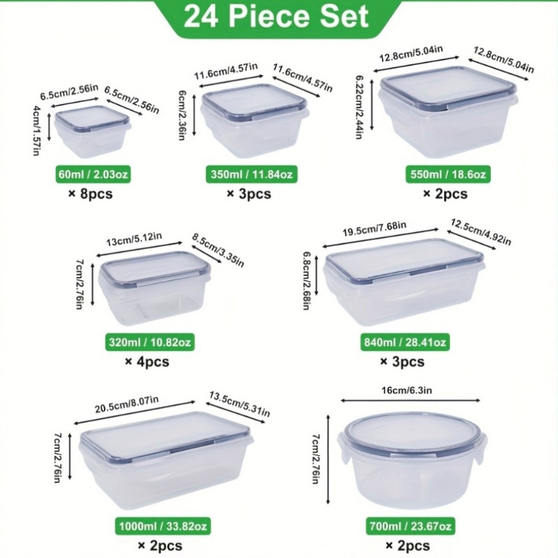 48-delige BPA-vrije voedselbew - Meal Prep Glass Containers recensie en prijs