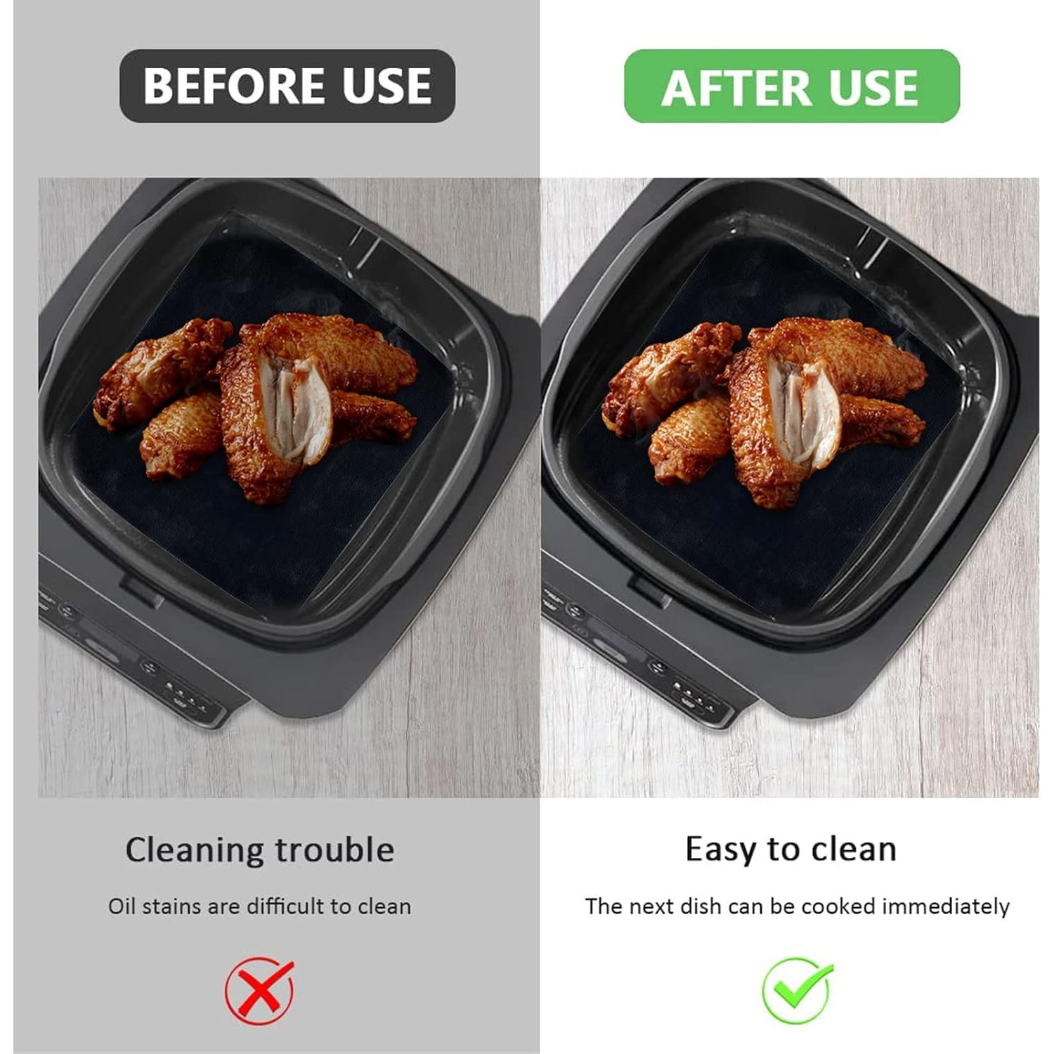 2-delige herbruikbare silicone - Ninja Air Fryer Af300 recensie en prijs