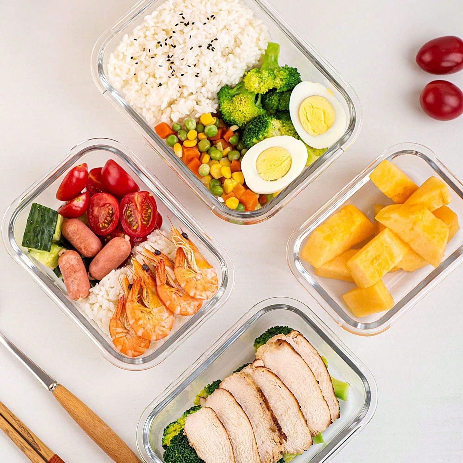 10-delige set glazen maaltijdv - Meal Prep Glass Containers recensie en prijs