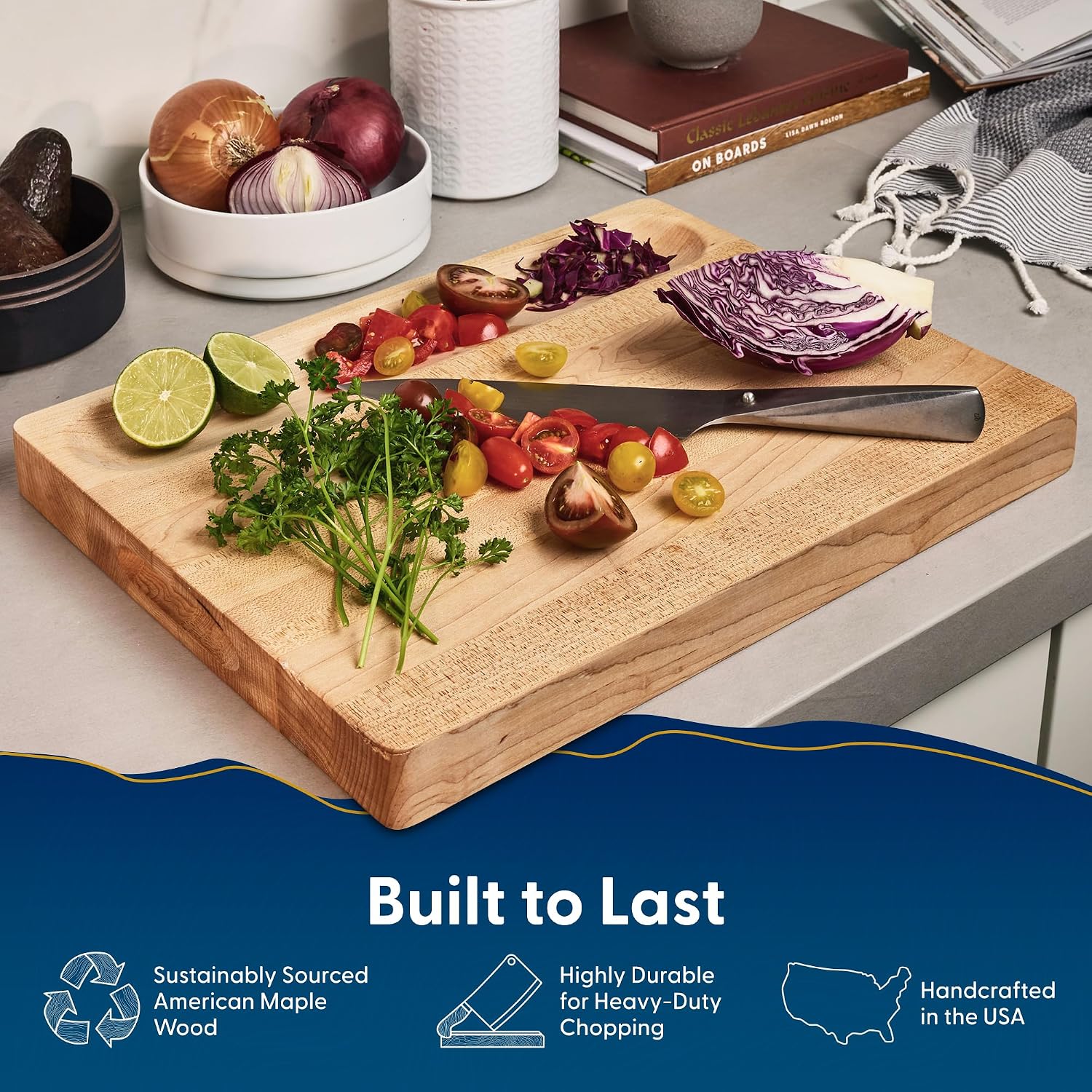 Houten snijplank van hard esdo - Meal Prep Cutting recensie en prijs
